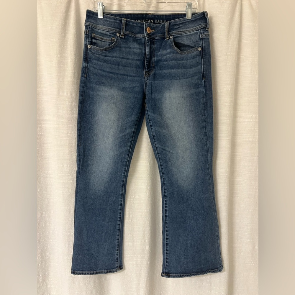 American Eagle Outfitters Blue Flare Wide Leg Jeans